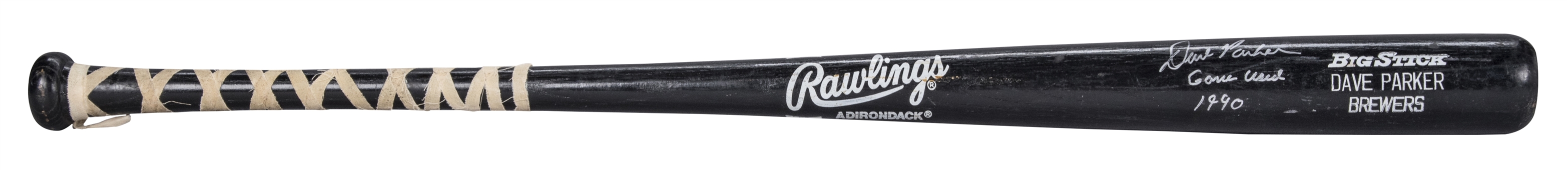 1990 Dave Parker Game Used, Signed & Inscribed Rawlings 423A Model Bat (PSA/DNA & Beckett)